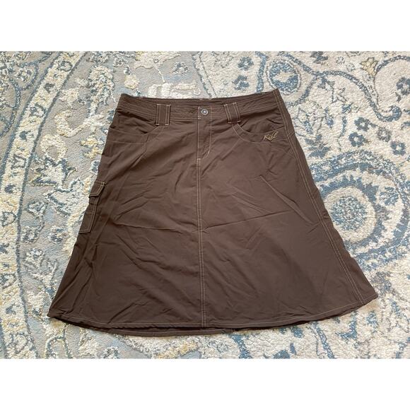 KÜHL Brown Hiking Skirt Women’s Size 10 Outdoor Travel Utility Cargo - Picture 2 of 7